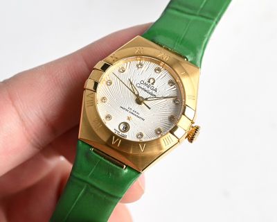 Green Strap Omega Replica 5th Constellation 8700 Movement Stainless Steel 29MM Watch